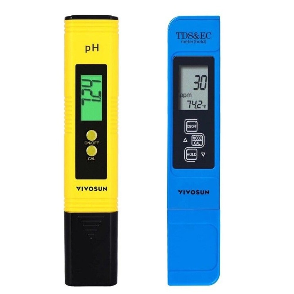 VIVOSUN pH And TDS & EC Meters – 0.01/0.05 High Accuracy Digital Pen Kit
